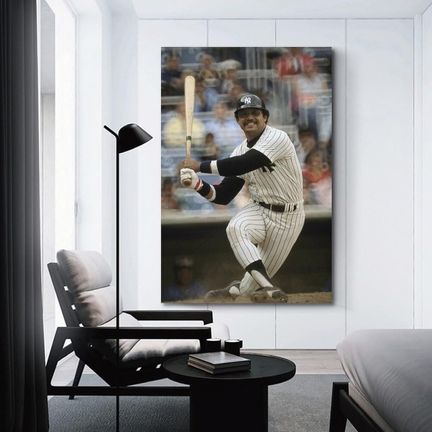 lurouya Reggie Jackson Baseball Player Poster Poster Album Cover Posters for Bedroom Wall Art Canvas Posters Music Album Cover Poster 08x12inch(20x30cm) Frame-style