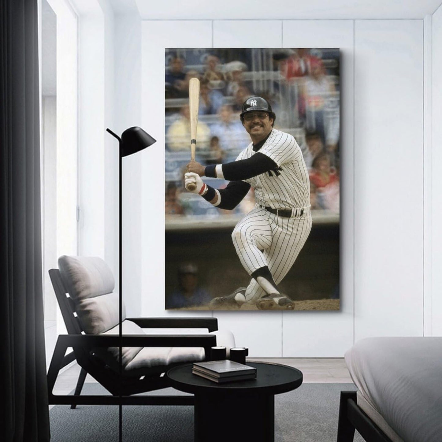 lurouya Reggie Jackson Baseball Player Poster Poster Album Cover Posters for Bedroom Wall Art Canvas Posters Music Album Cover Poster 08x12inch(20x30cm) Frame-style