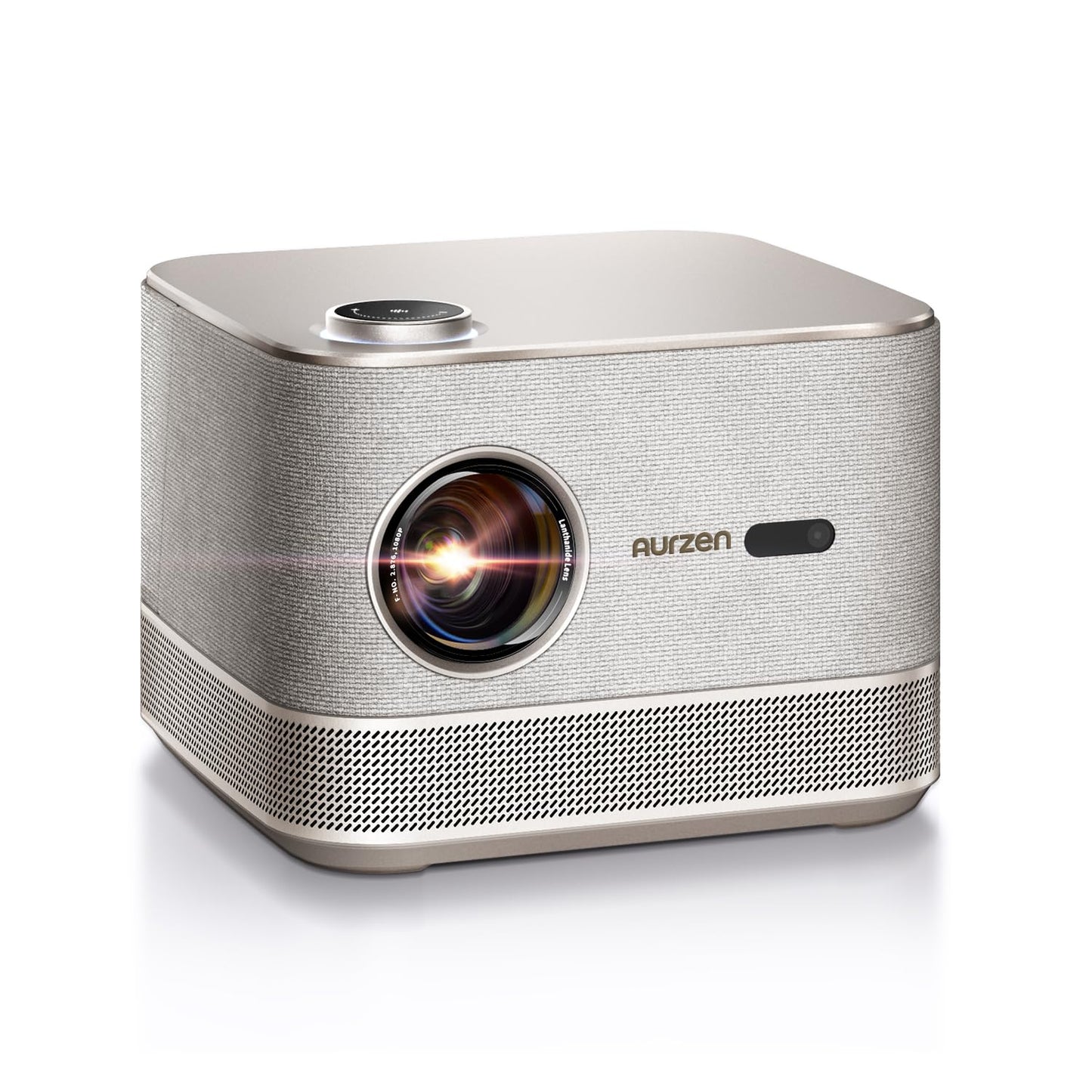 3-in-1 Outdoor Projector 4K Supported, AURZEN BOOM 3 Smart Projector with WiFi and Bluetooth, 3D DoIby Audio & 36W Speakers, Auto Focus & Keystone, Netflix Official 500 ANSI Home proyector, Gold