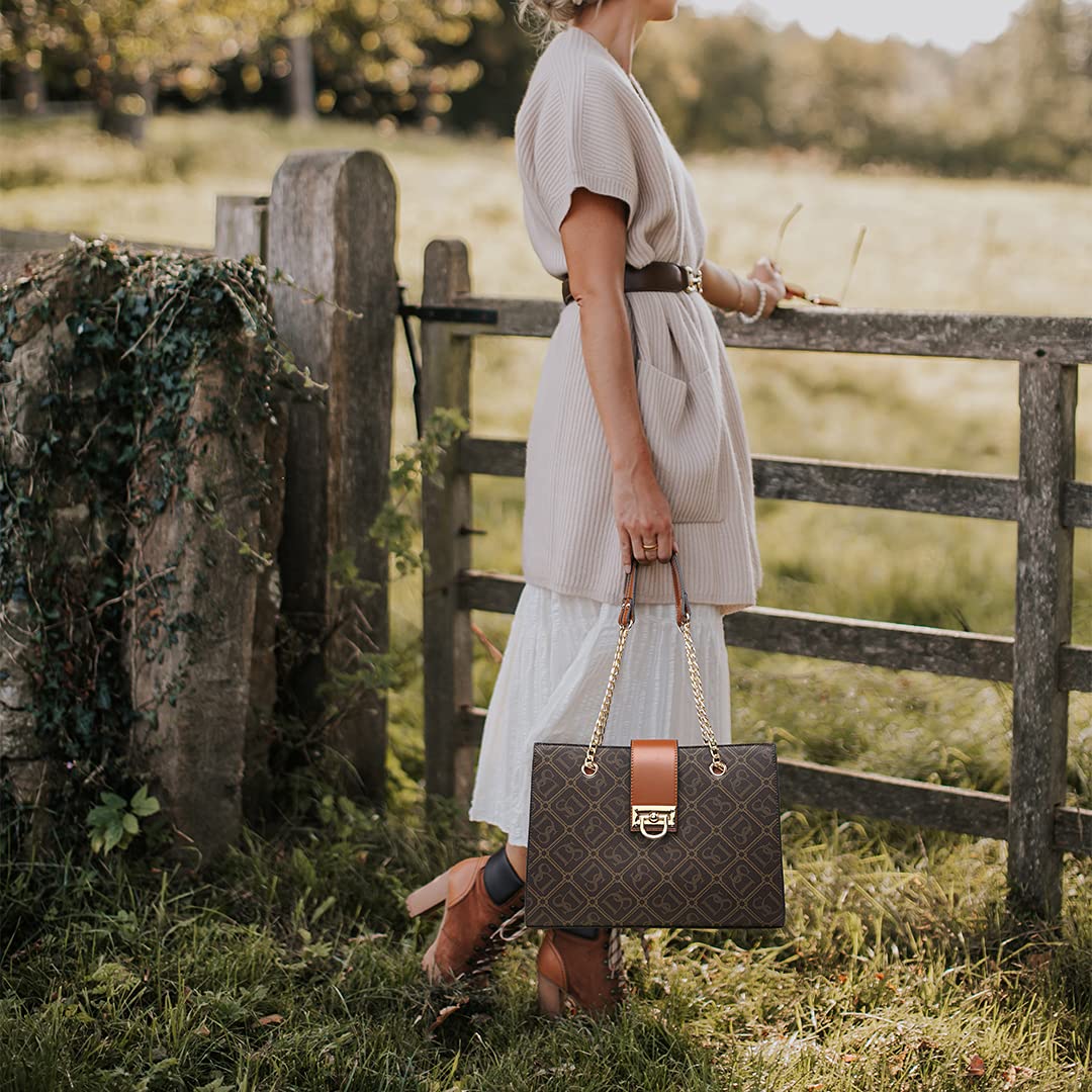 Dasein Sac à main en cuir pour femme Sac fourre-tout Sac à bandoulière Sac à main à poignée supérieure Sac à bandoulière avec pochette assortie