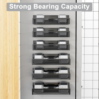 Magnetic Spice Rack for Refrigerator, 6-Pack Fridge Shelf Organizer with Hooks