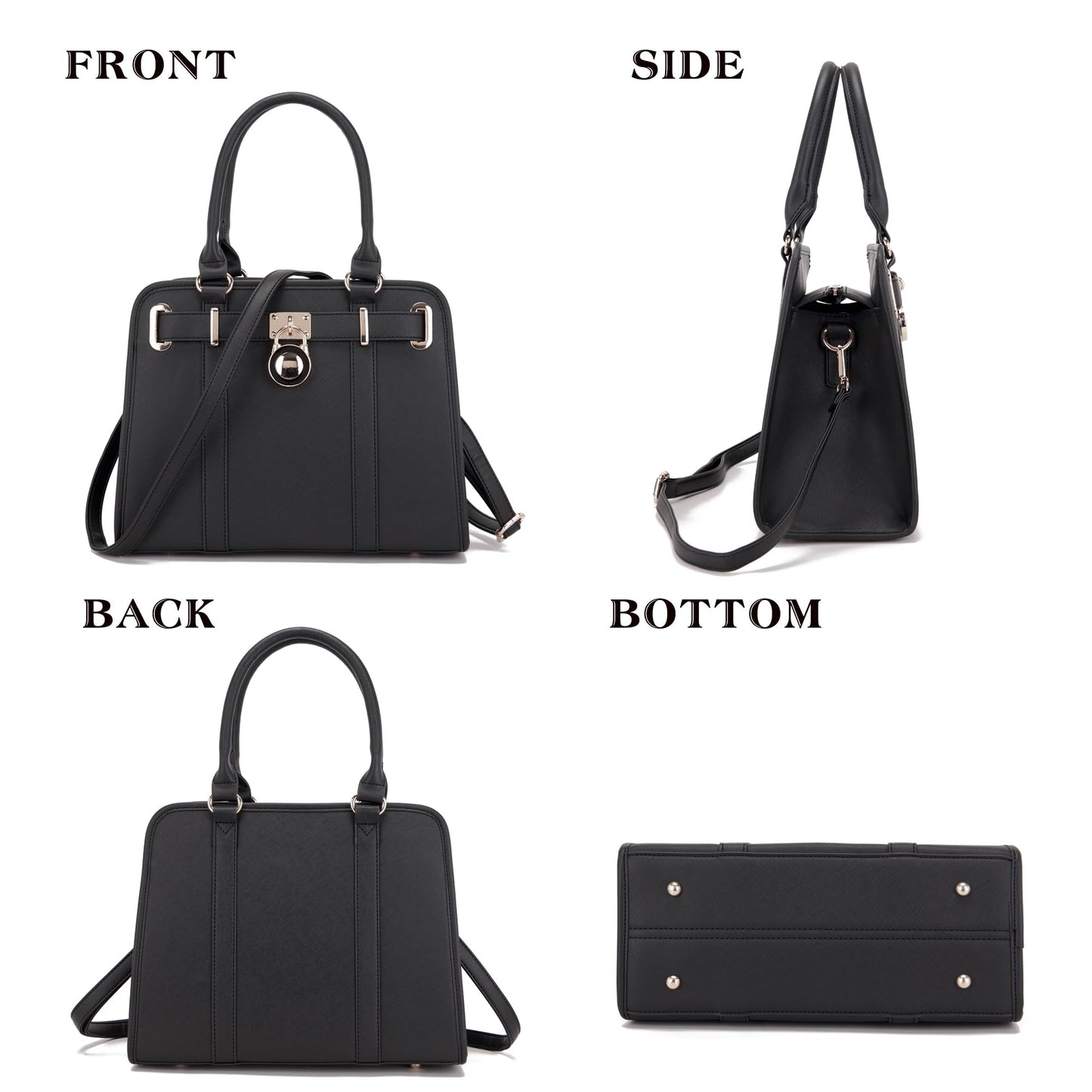 Handbags Sets For Women Shoulder Bags Top Handle Work Satchel Tote Purses Set With Matching Wallet 2pcs