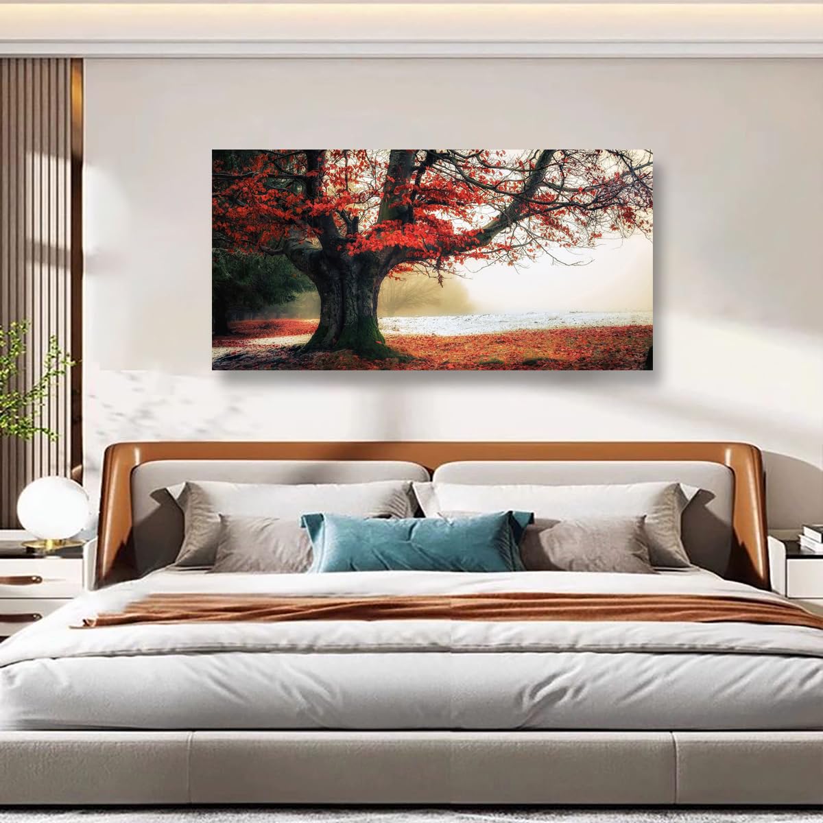 Golden Lotus Pictures Canvas Wall Art for Living room Office Bedroom Wall Decor,Flowers Wall Art Print Paintings Modern Abstract Oil Painting Artwork Waterproof Ready to Hang-20x40inch