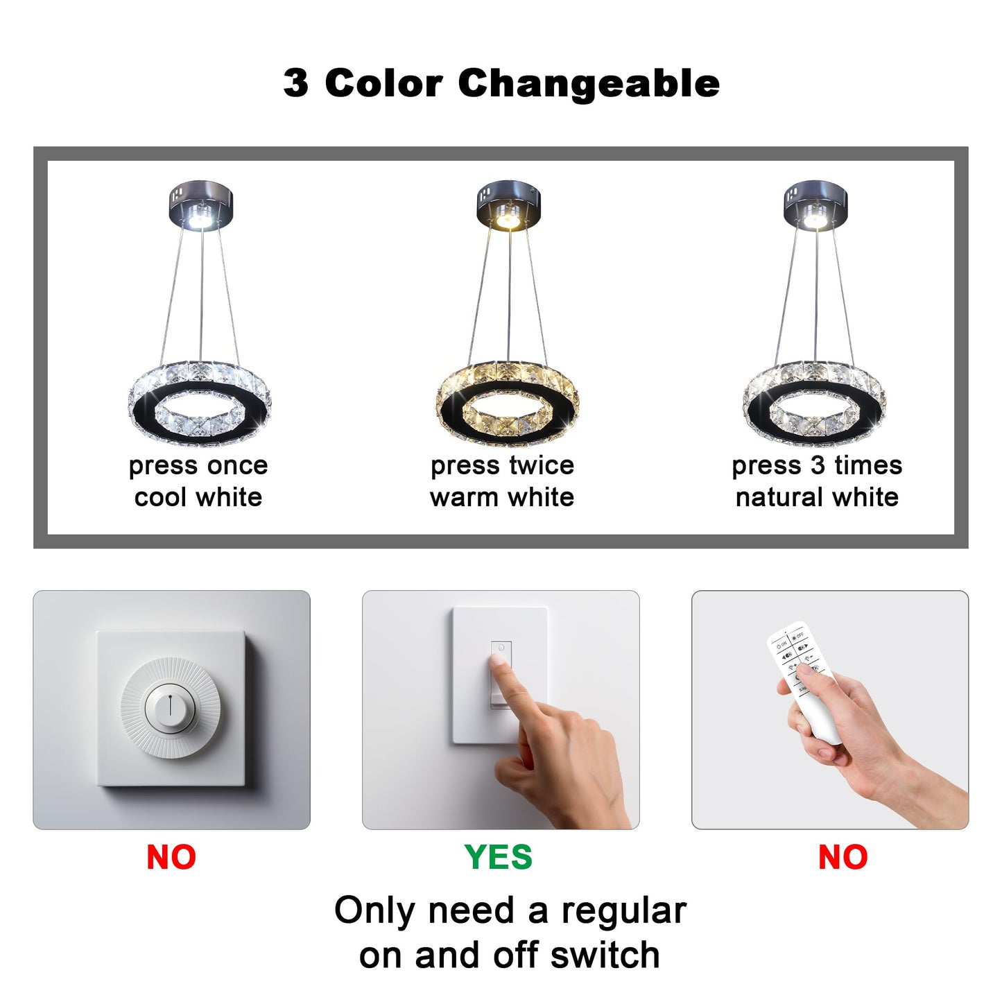 Moderne Kristall-Kronleuchter, LED-Pendelleuchte, runder Ring, bündige Deckenleuchte, Mini-Kronleuchter für Esszimmer, Kücheninsel, Flur (3 Farben) 