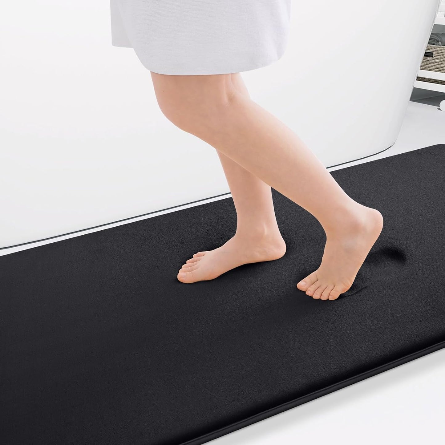Smiry Memory Foam Bath Mat – Ultra Soft, Absorbent, Non-Slip Rug for Bathroom