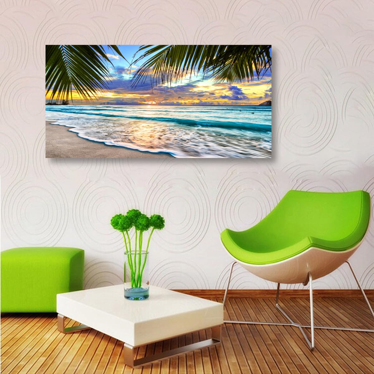 Golden Lotus Pictures Canvas Wall Art for Living room Office Bedroom Wall Decor,Flowers Wall Art Print Paintings Modern Abstract Oil Painting Artwork Waterproof Ready to Hang-20x40inch