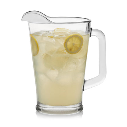 Acapulco Large Glass Pitcher Set of 2 – 89 oz, Clear Tall Bubble Design with Handle
