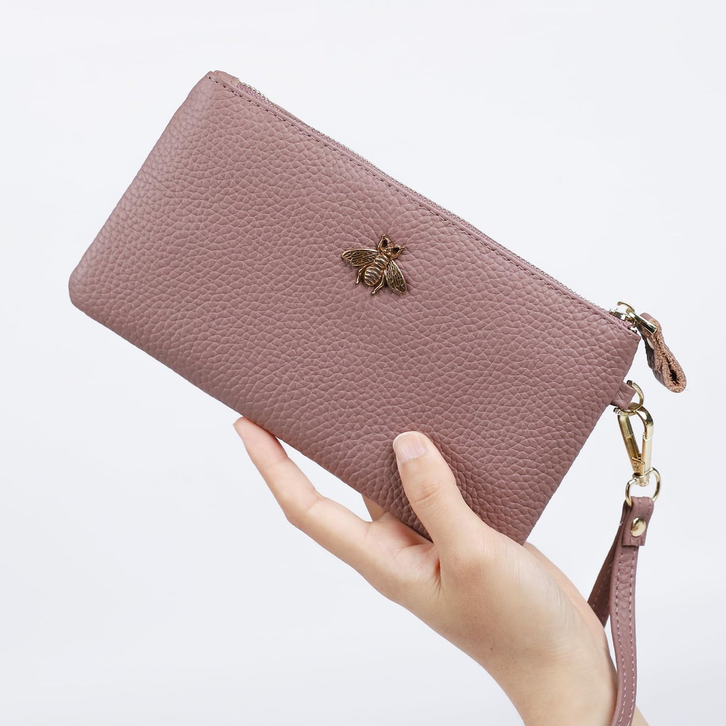 imeetu Damen-Handgelenk-Clutch, Leder, Handy-Geldbörse, Handtasche mit Handschlaufe