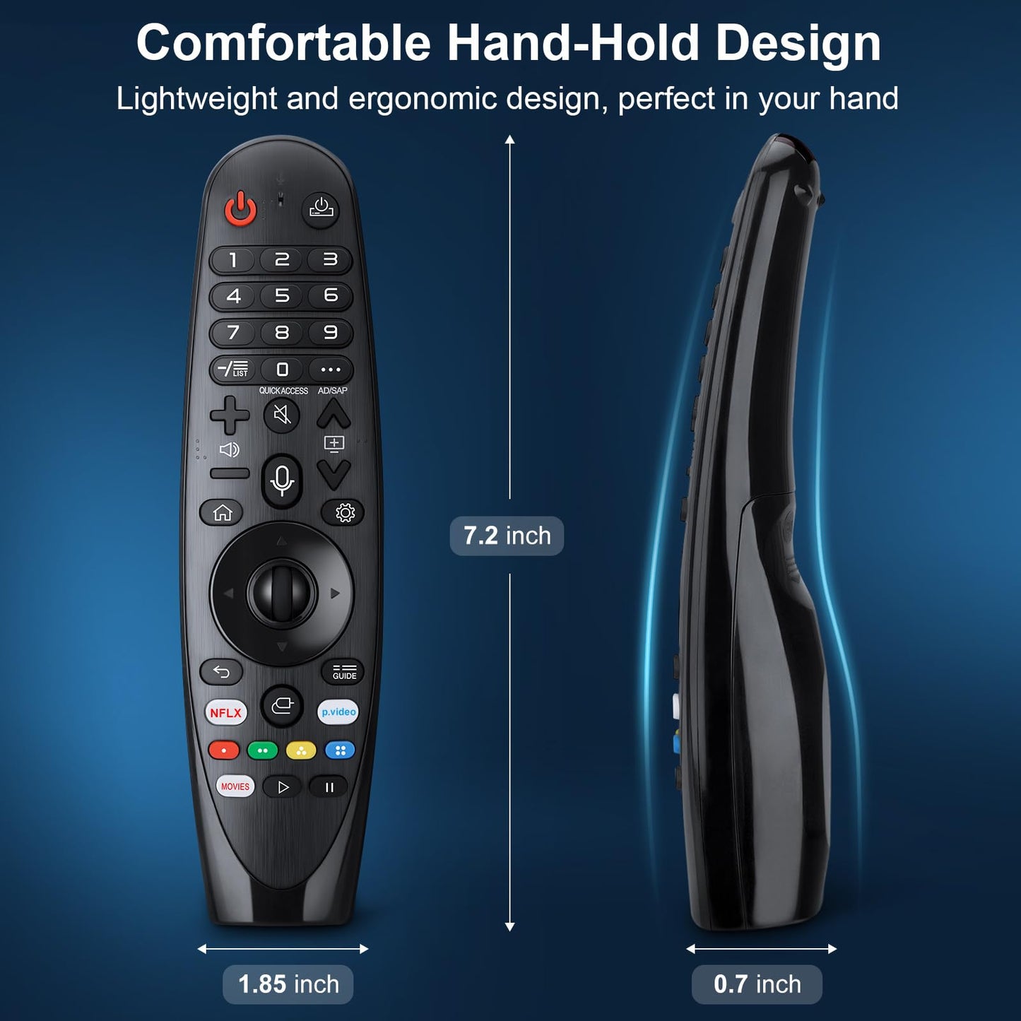 Universal Rechargeable Voice Remote for Samsung, LG & VIZIO Smart TVs