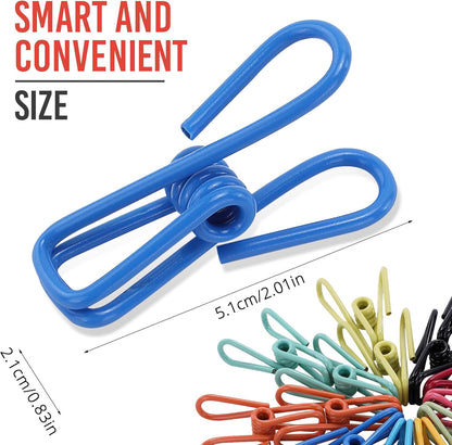 30-Pack Chip Bag Clips (2”) – PVC Coated Food Sealing & Multipurpose Utility Clips