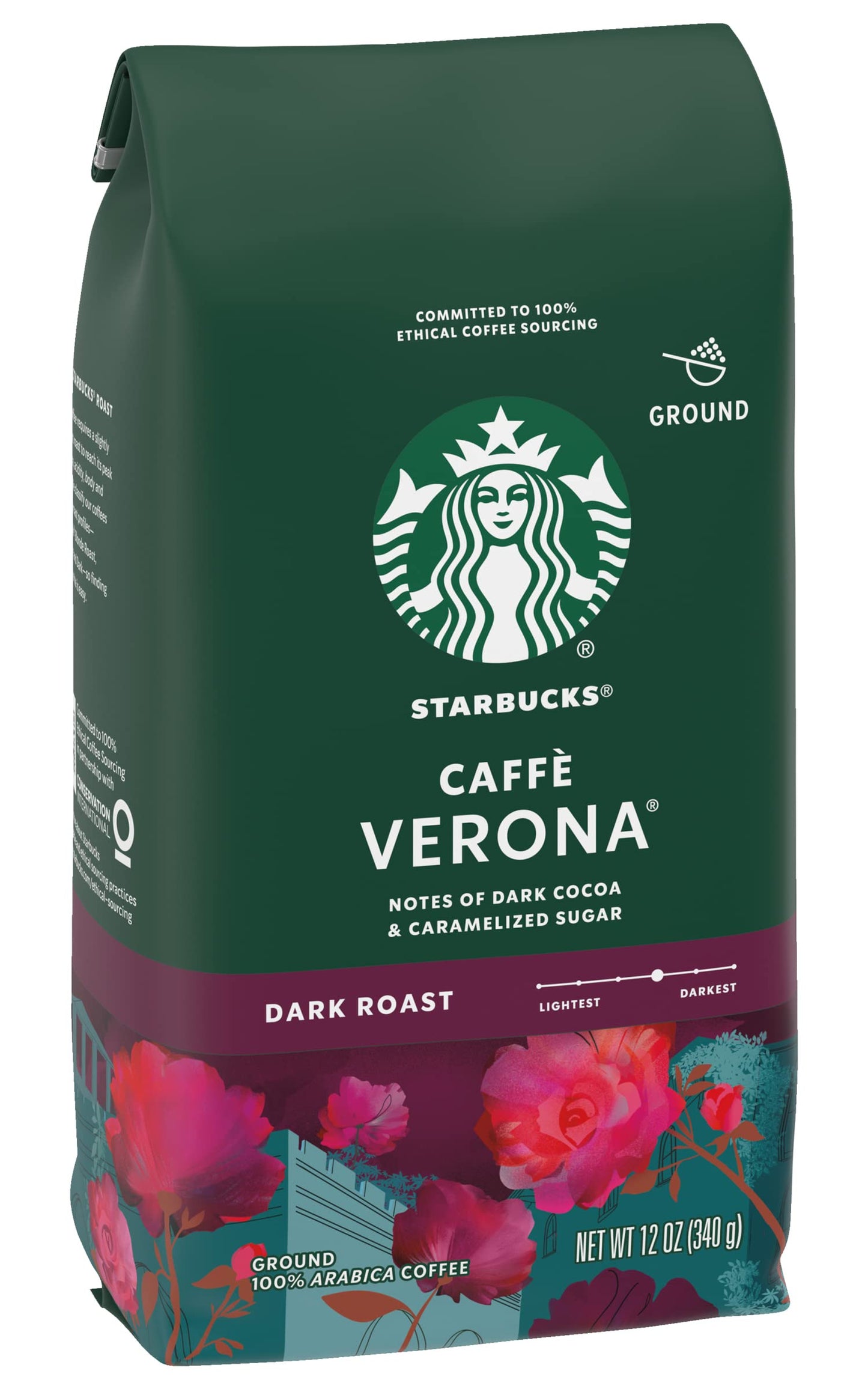 Starbucks Ground Coffee, Dark Roast Coffee, French Roast, 100% Arabica, 1 bag (28 oz)