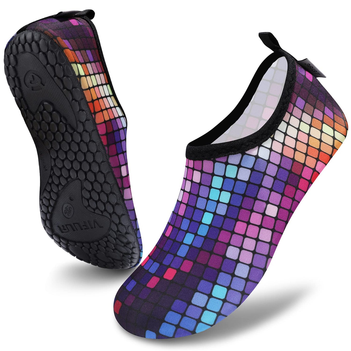 VIFUUR Wassersportschuhe Barfuß Schnelltrocknende Aqua-Yoga-Socken Slip-on für Männer Frauen