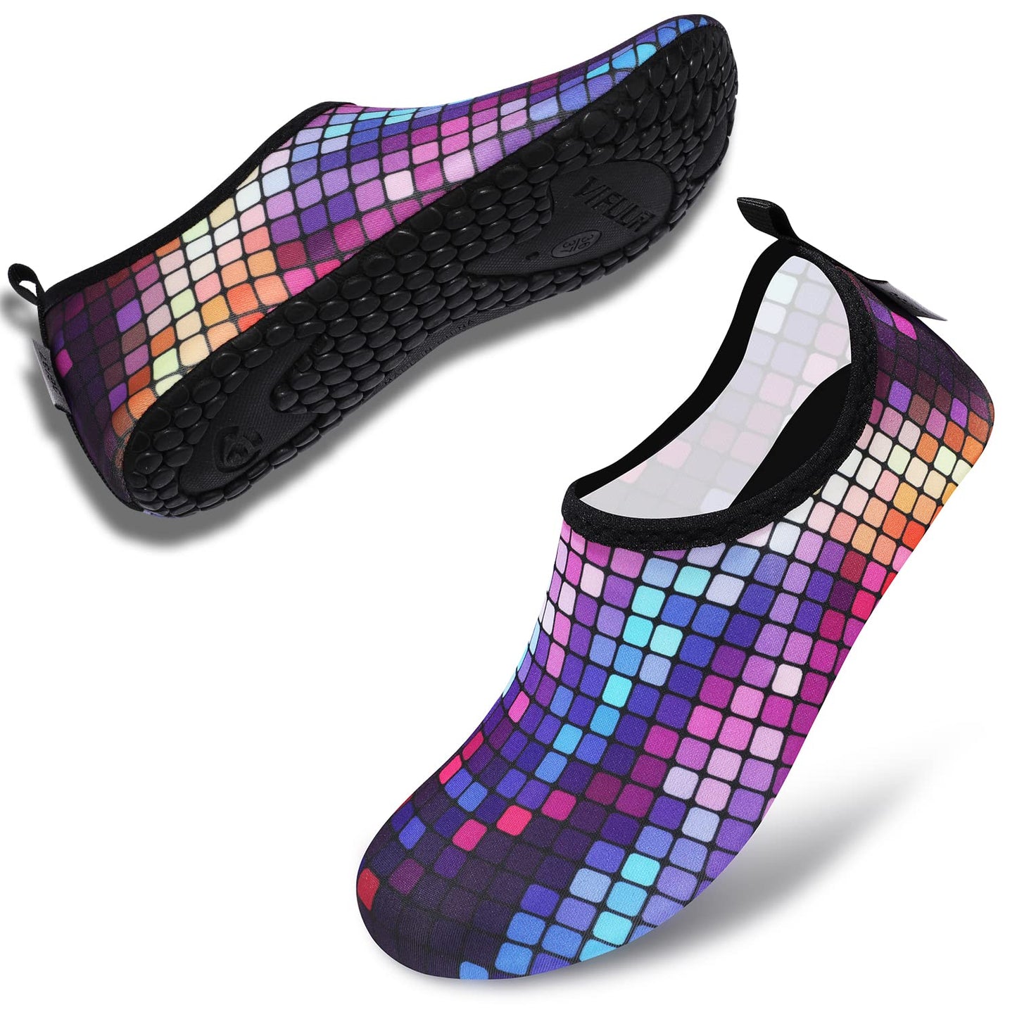 VIFUUR Wassersportschuhe Barfuß Schnelltrocknende Aqua-Yoga-Socken Slip-on für Männer Frauen