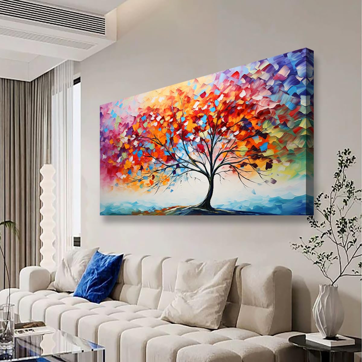 Golden Lotus Pictures Canvas Wall Art for Living room Office Bedroom Wall Decor,Flowers Wall Art Print Paintings Modern Abstract Oil Painting Artwork Waterproof Ready to Hang-20x40inch