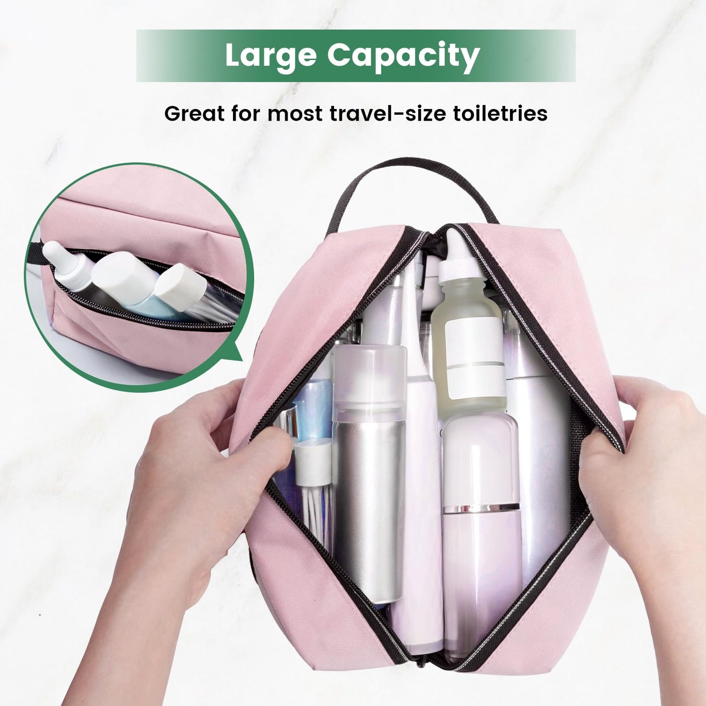 Travel Toiletry Bag - Small Tavel Bag for Toiletries, Cosmetics, Accessories, Gifts