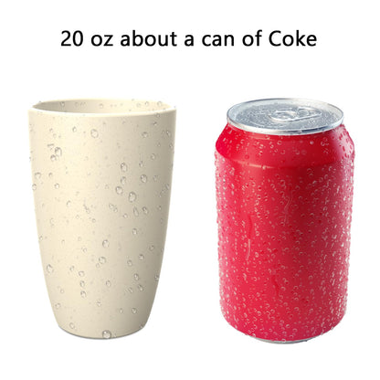 Homienly Wheat Straw Cups – Reusable, Unbreakable, Tumblers, Stackable & Dishwasher Safe