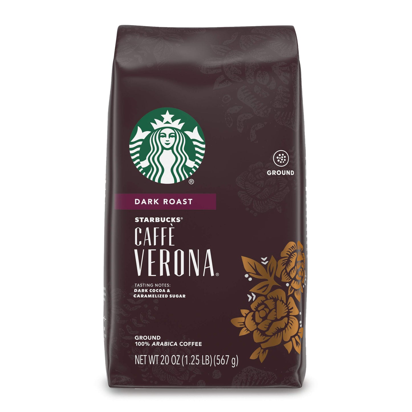 Café moulu Starbucks, café torréfié foncé, torréfaction française, 100 % arabica, 1 sac (28 oz) 