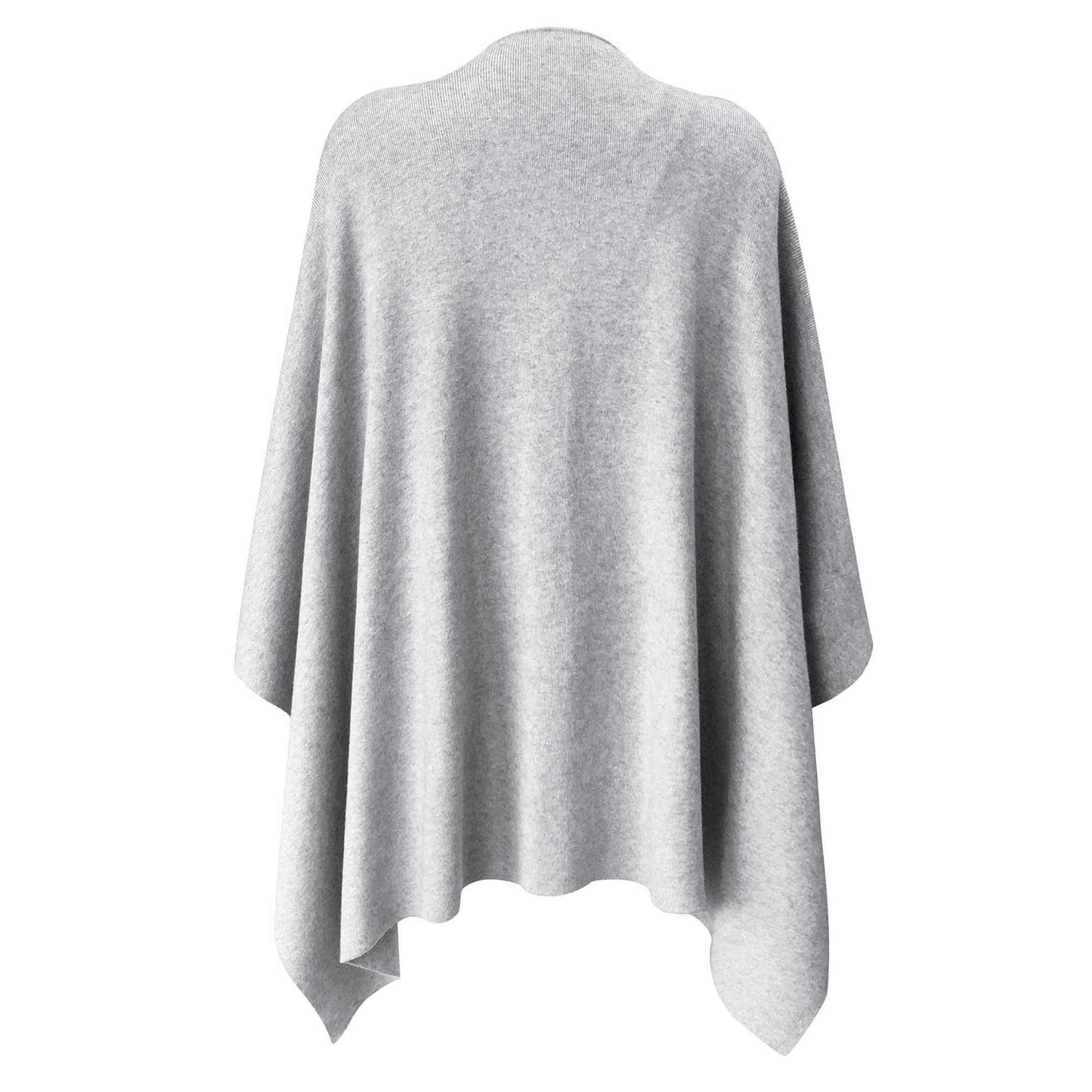 PULI Femmes Grand Poncho Croisé Sur Le Devant Pull Enveloppant Topper Tricoté Élégant Châles Cape pour l'Automne Hiver