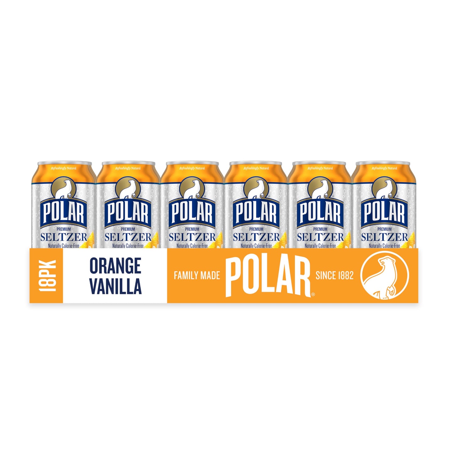 Polar Seltzer Water Original, 12 fl oz cans, 18 pack