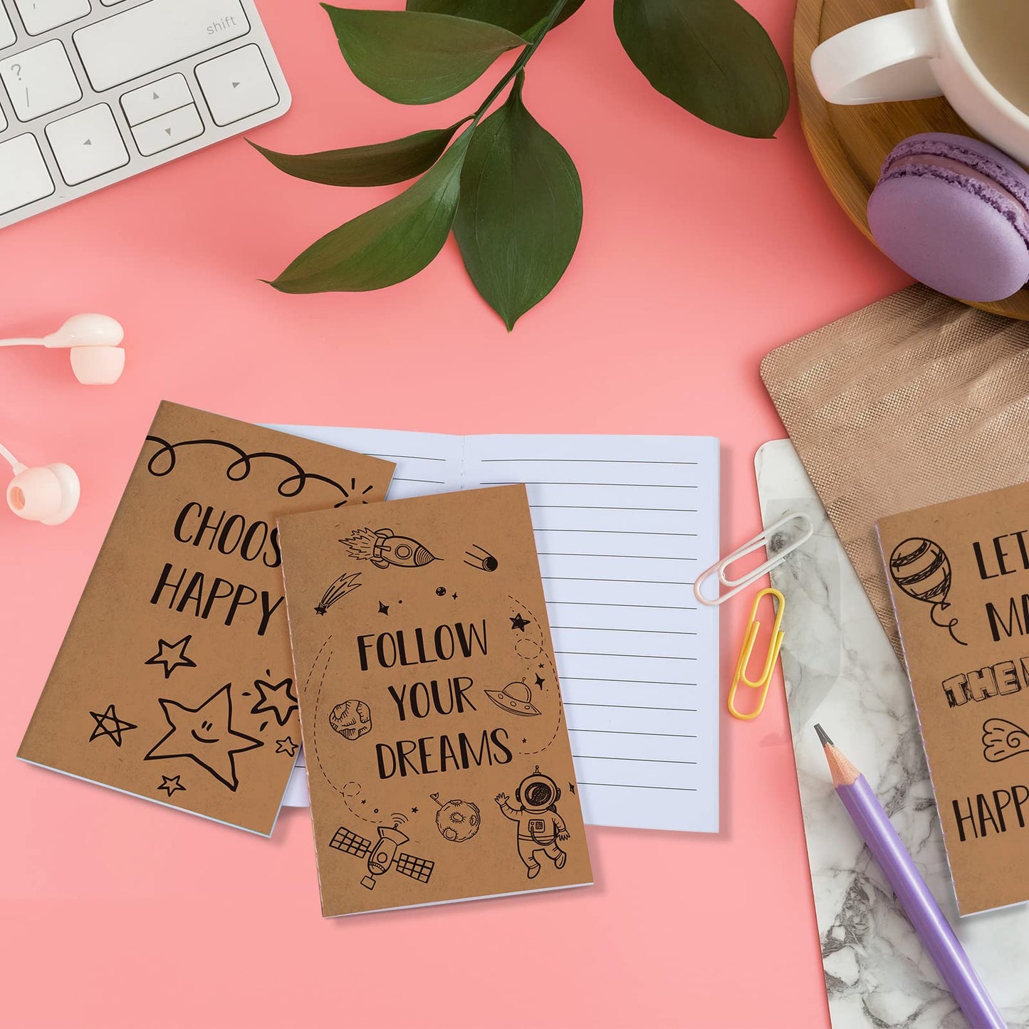 Zonon 24 Pcs Mini Colorful Notebooks Bulk Gifts, Funny Motivational Journals Notepads Inspirational Notepads Small Pocket Notebook Teacher Office Prizes Travel(Motivational Style)