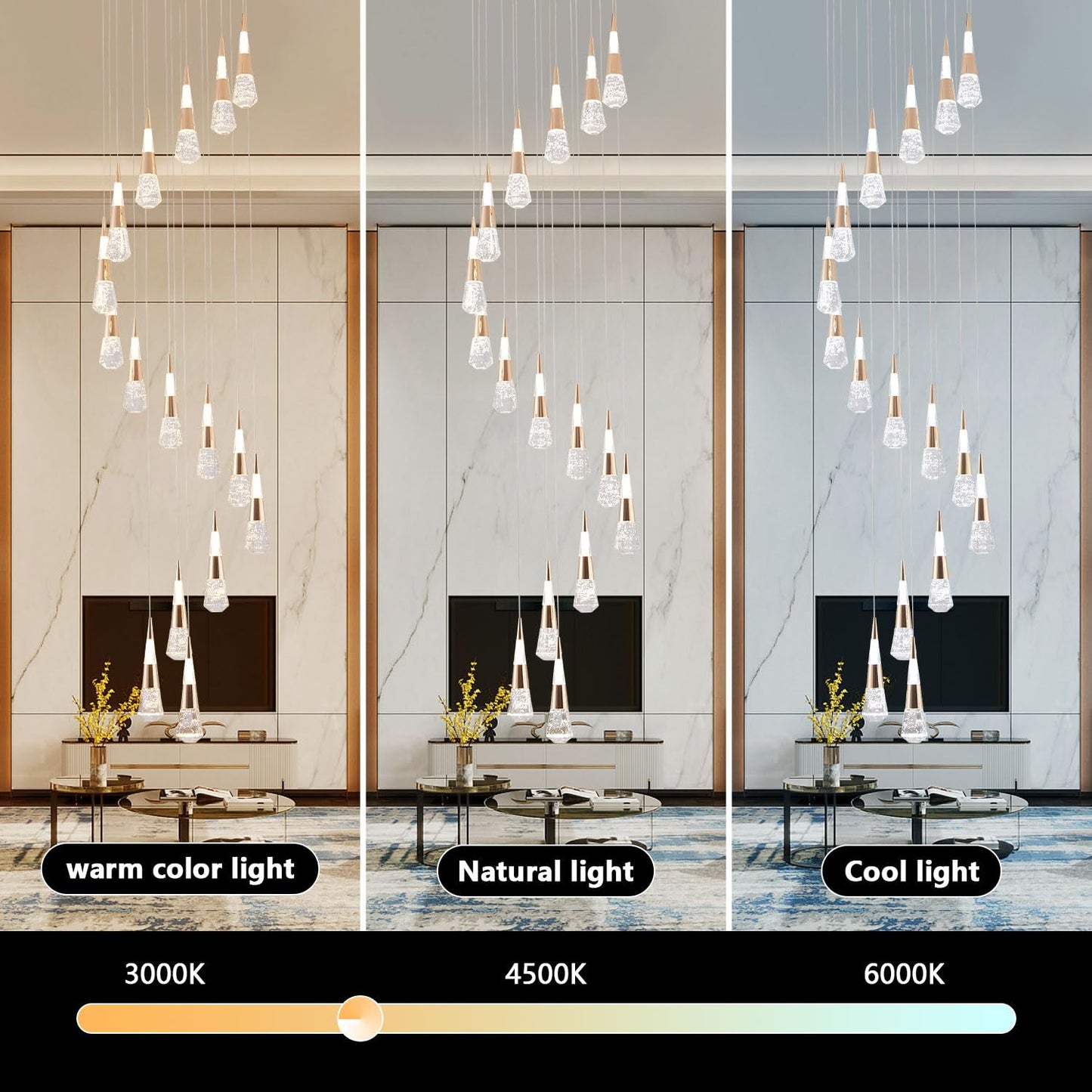 Gold Pendant Lights Kitchen Island Lighting,3 Pack Pendant Lights for Kitchen Island, Gold Modern Led Pendant Light Fixture for Dining Room Over Table,Modern Kitchen Light Fixtures