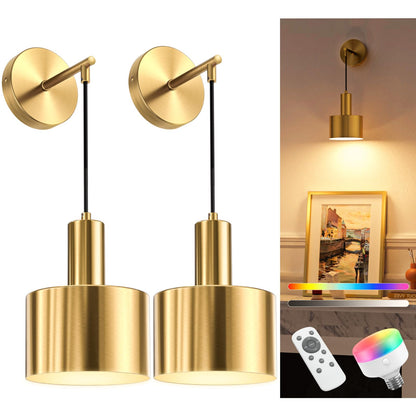 Rechargeable Battery Wall Sconce – 9-Color Dimmable Wireless Light