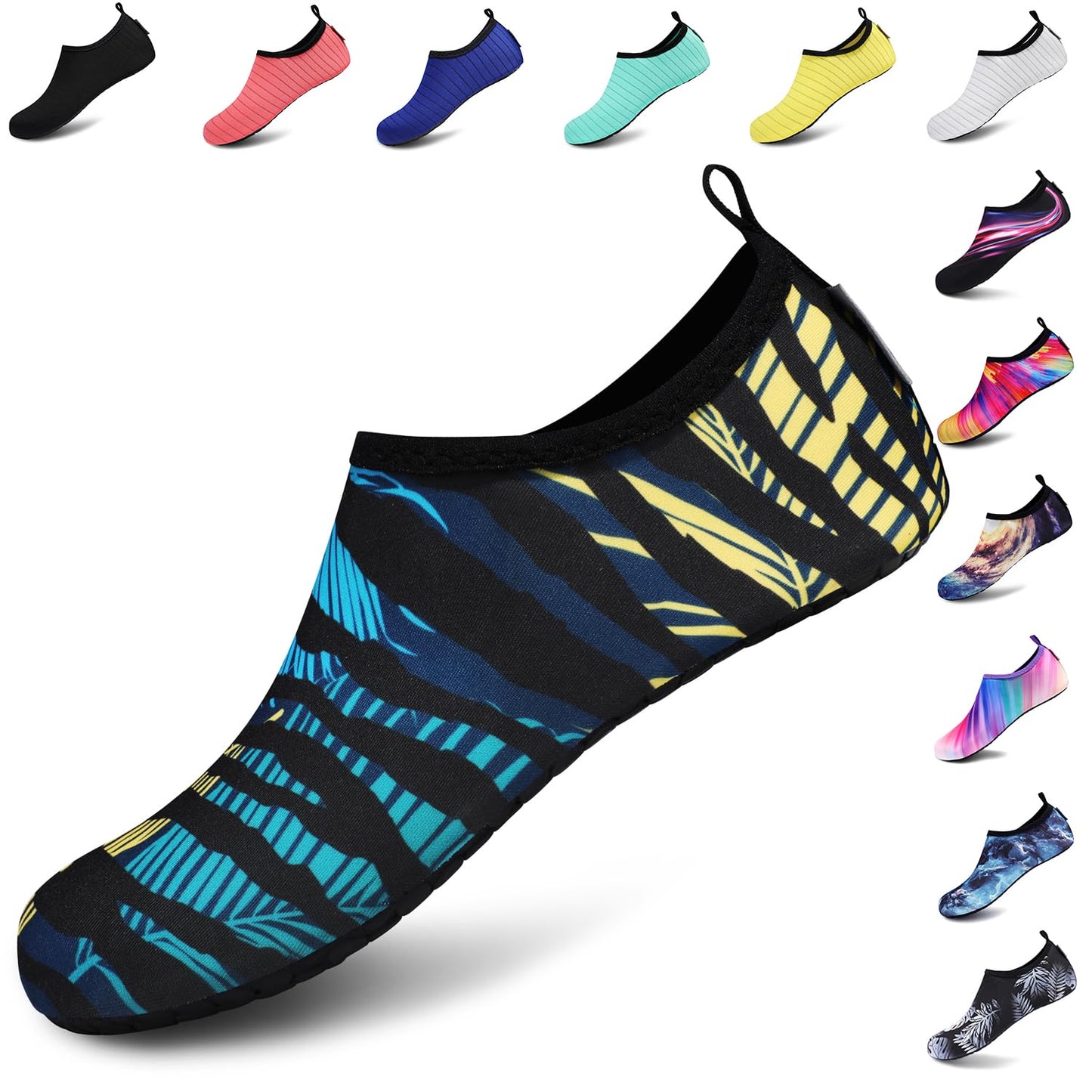 VIFUUR Water Sports Shoes Barefoot Quick-Dry Aqua Yoga Socks Slip-on for Men Women