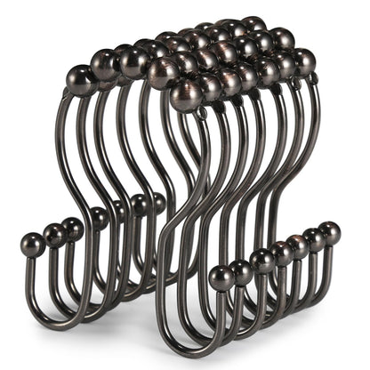 2-Pack Shower Curtain Hooks –12-Piece Each