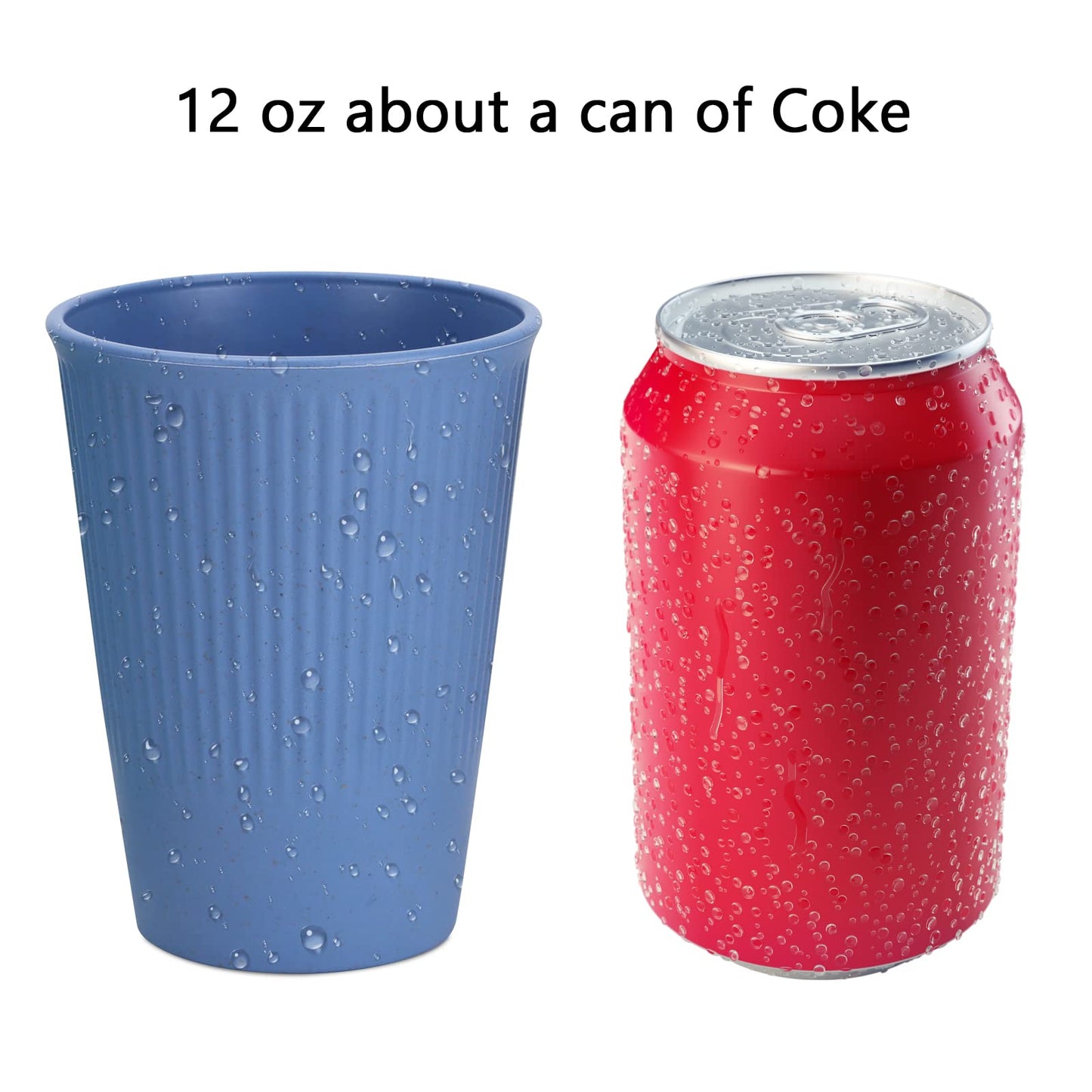Homienly Wheat Straw Cups – Reusable, Unbreakable, Tumblers, Stackable & Dishwasher Safe