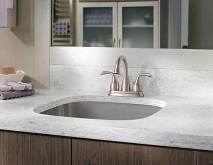 Moen Idora Chrome Two-Handle Centerset Bathroom Sink Faucet with Drain Assembly, 84115