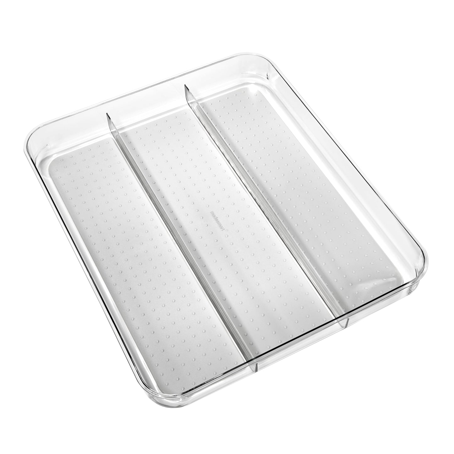 madesmart Classic Large Utensil Tray Soft Grip, Non-Slip Kitchen Drawer, Multi-Purpose Home Organization, BPA Free, Granite