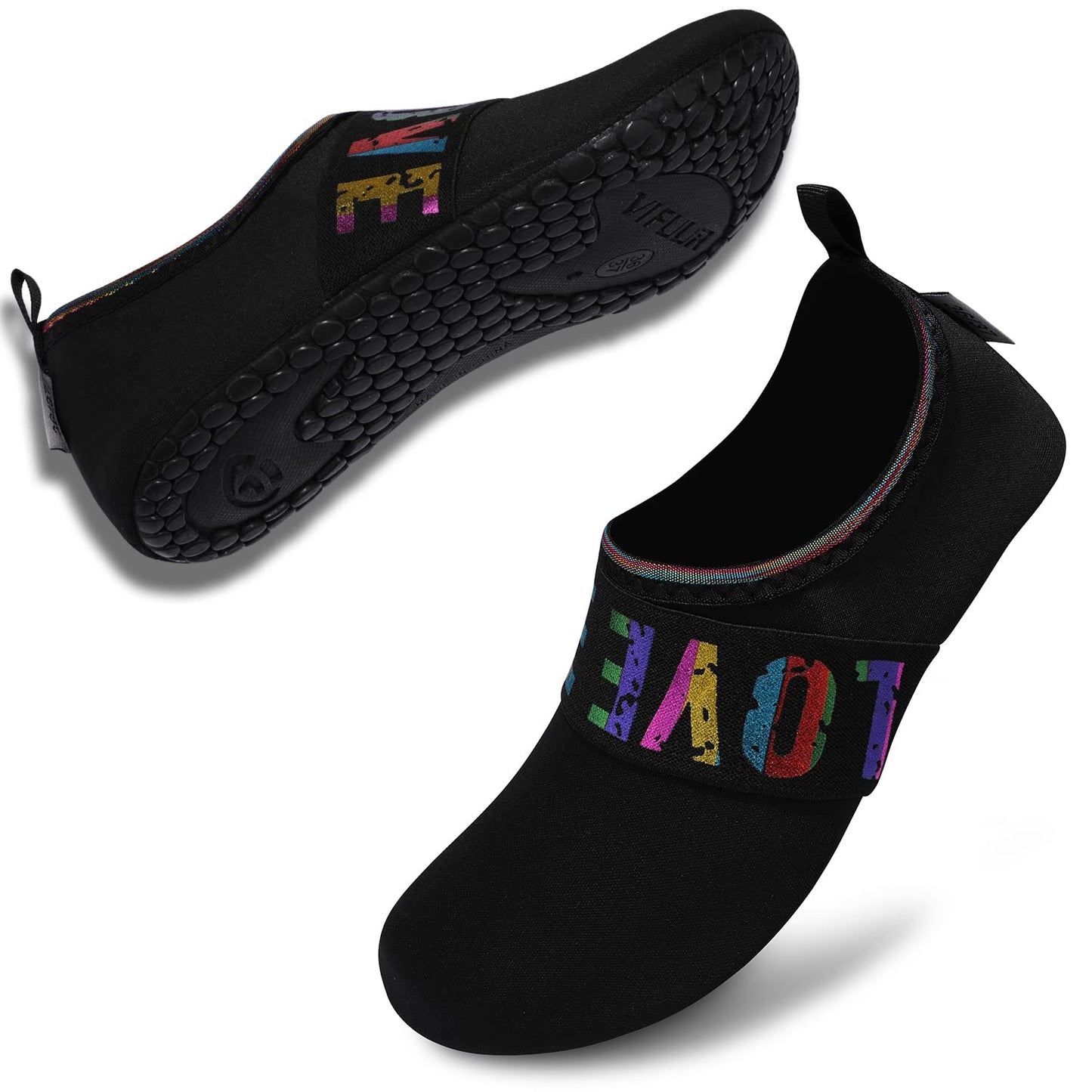 VIFUUR Wassersportschuhe Barfuß Schnelltrocknende Aqua-Yoga-Socken Slip-on für Männer Frauen