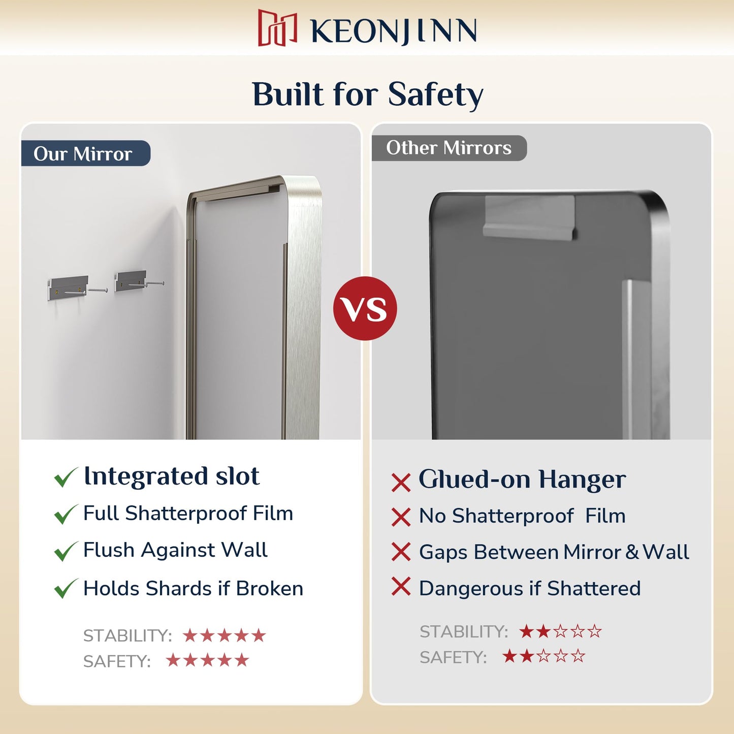 Keonjinn Black Mirror for Bathroom Sink, 24 x 30 Inch Sandblasted Finish Aluminum Wall Mirrors, Matte Black Rectangle Farmhouse Mirror with Shatterproof HD Tempered Glass, Anti-Rust Metal Frame