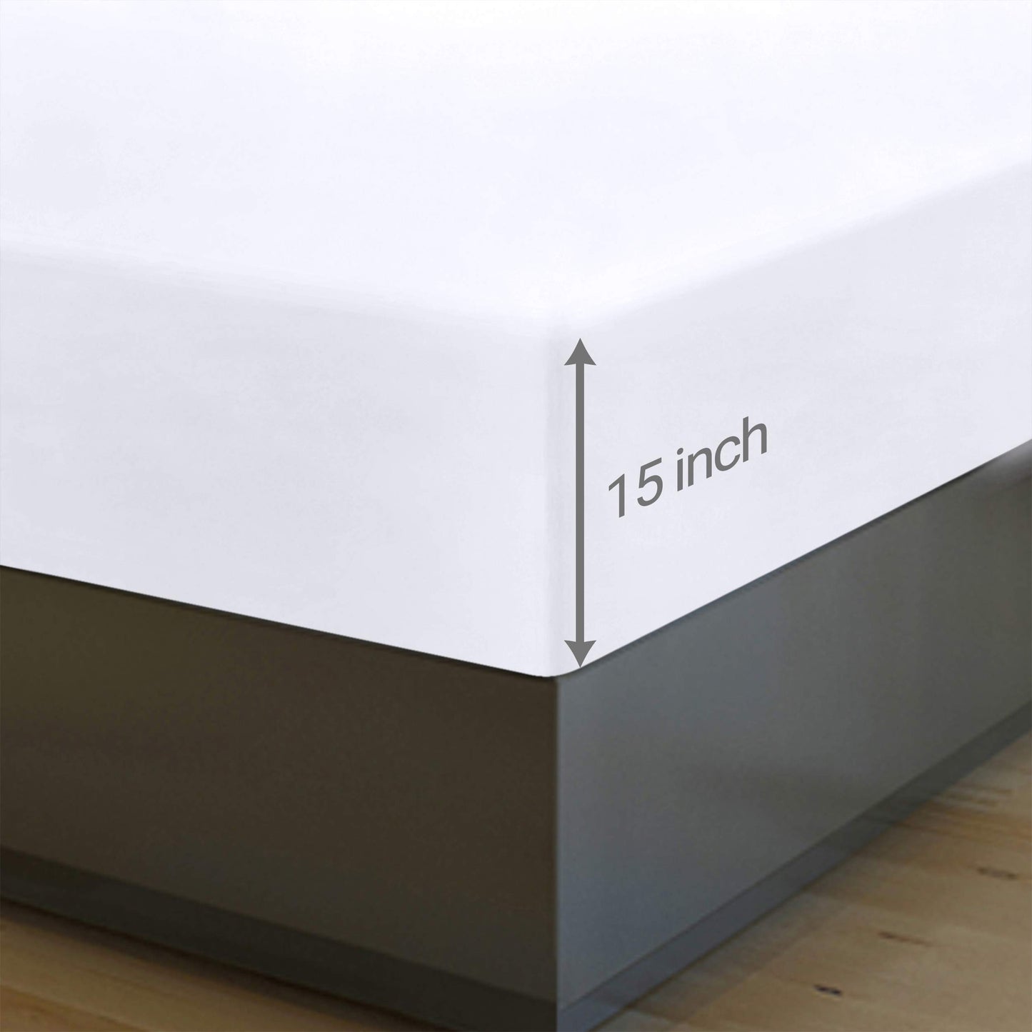 Utopia Bedding Spannbettlaken für Queensize-Betten – Großpackung mit 6 Spannbettlaken – weiche gebürstete Mikrofaser – tiefe Taschen – schrumpft und verblasst nicht – pflegeleicht (grau) 