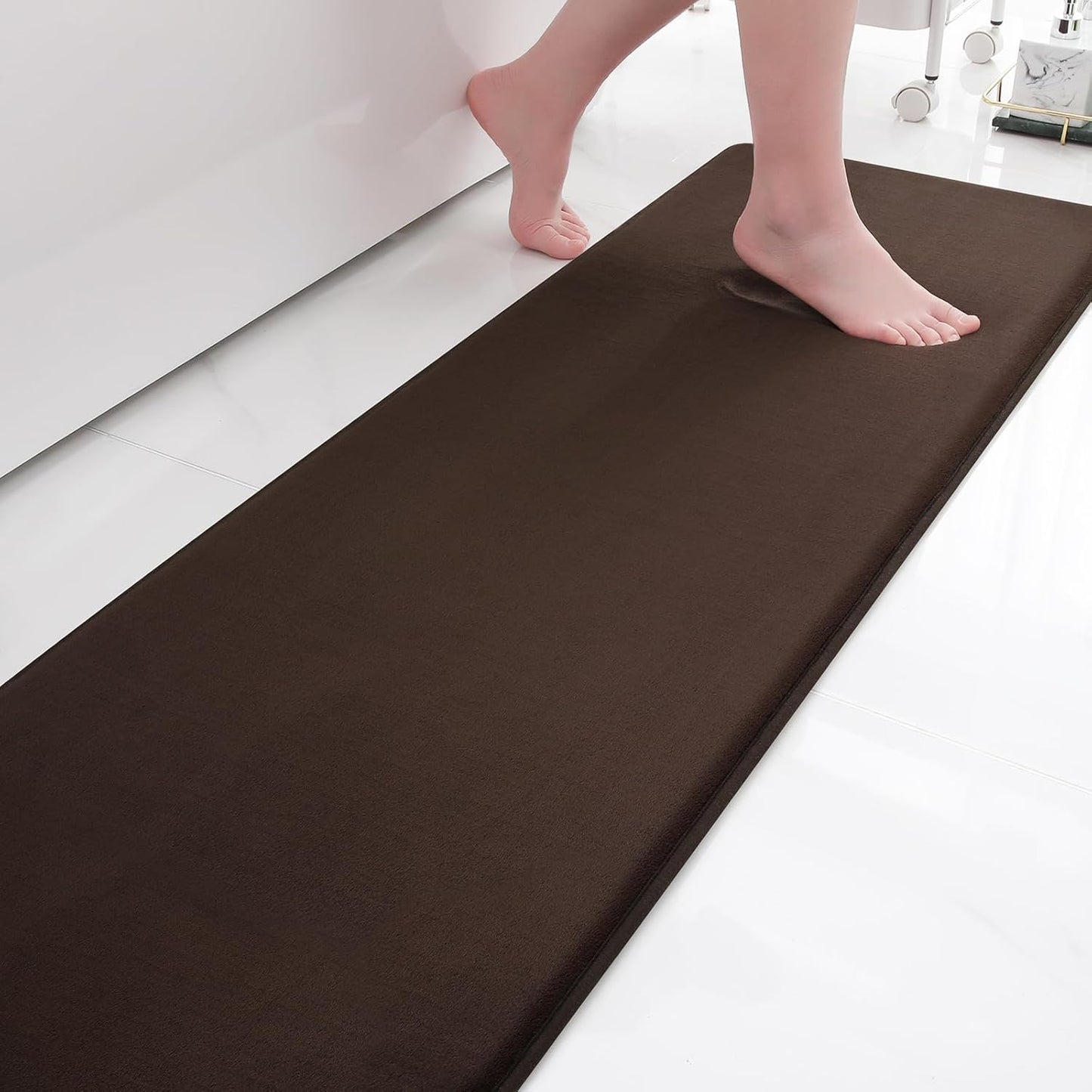 Smiry Memory Foam Bath Mat – Ultra Soft, Absorbent, Non-Slip Rug for Bathroom