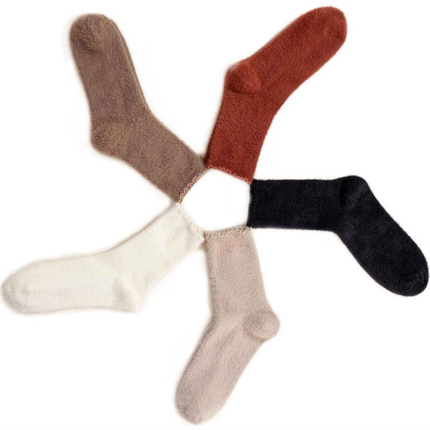 5 Pairs Fuzzy Soft Cozy Comfortable Socks for Women, Casual Sleep Comfy Socks, Perfect Warm Winter Gifts for Women
