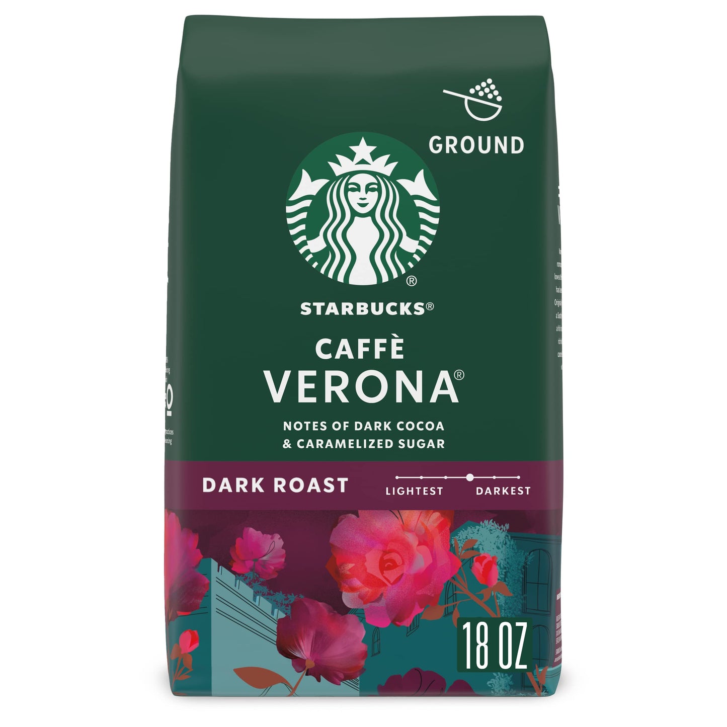 Café moulu Starbucks, café torréfié foncé, torréfaction française, 100 % arabica, 1 sac (28 oz) 