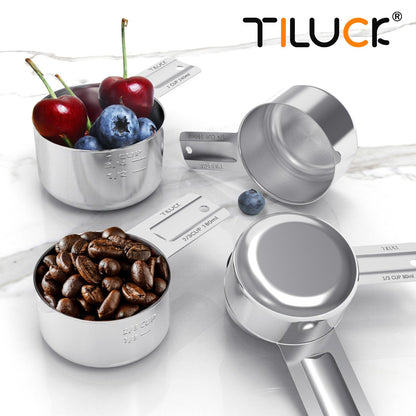 TILUCK Stainless Steel Measuring Cups & Spoons Set