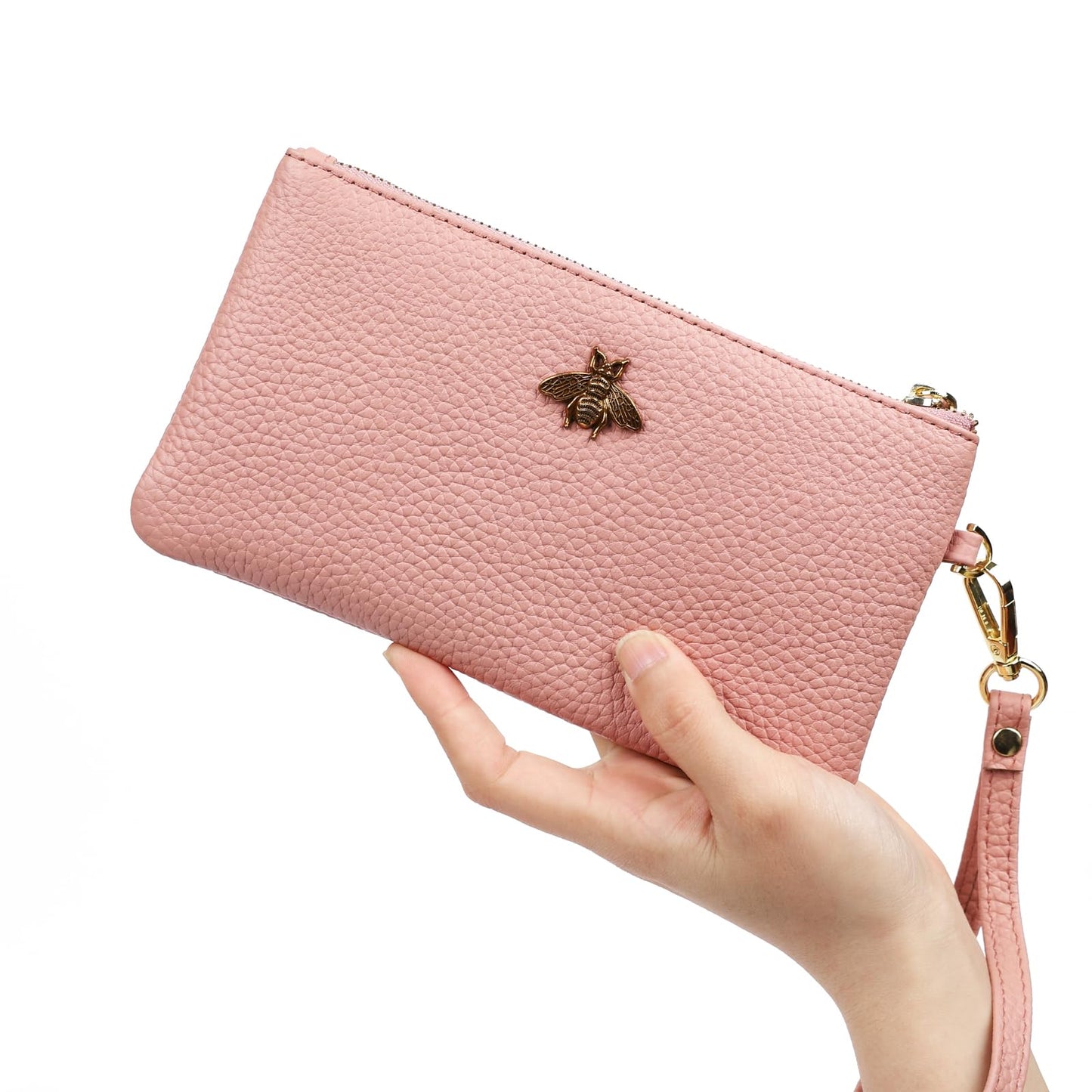 imeetu Damen-Handgelenk-Clutch, Leder, Handy-Geldbörse, Handtasche mit Handschlaufe