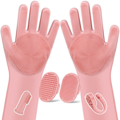 6PCS Pet Grooming Kit for Dogs,Cats and Horses | Dog Washing Gloves | Dog Bath Brush | Dog Bath Gloves | Dog Shampoo Brush | Pet Grooming Gloves | Dog Bath Supplies