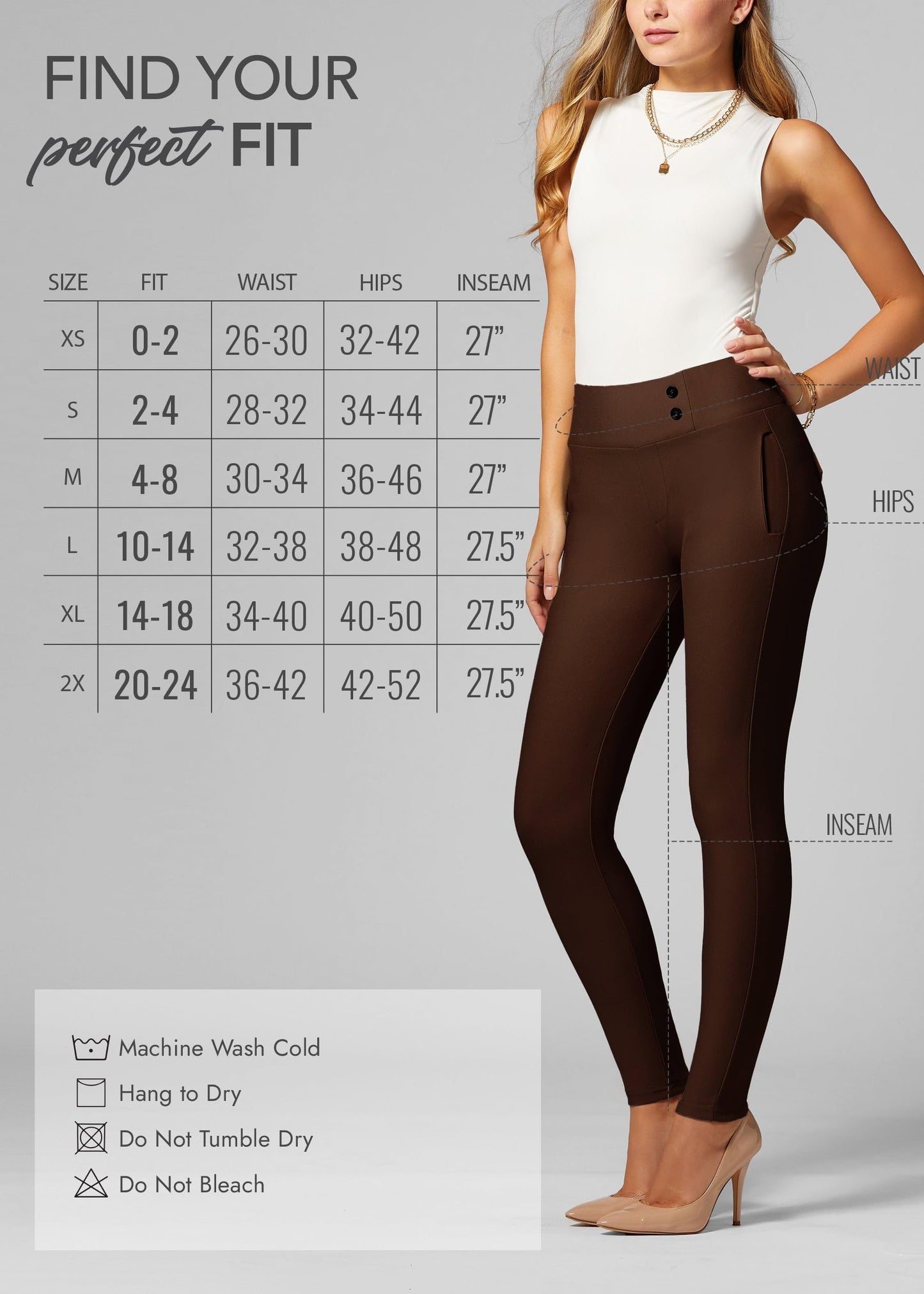 Conceited Dress Pants Women - Stretchy - Tummy Control - All Day Comfort Wear to Work - Womens Pants in Regular and Plus Size