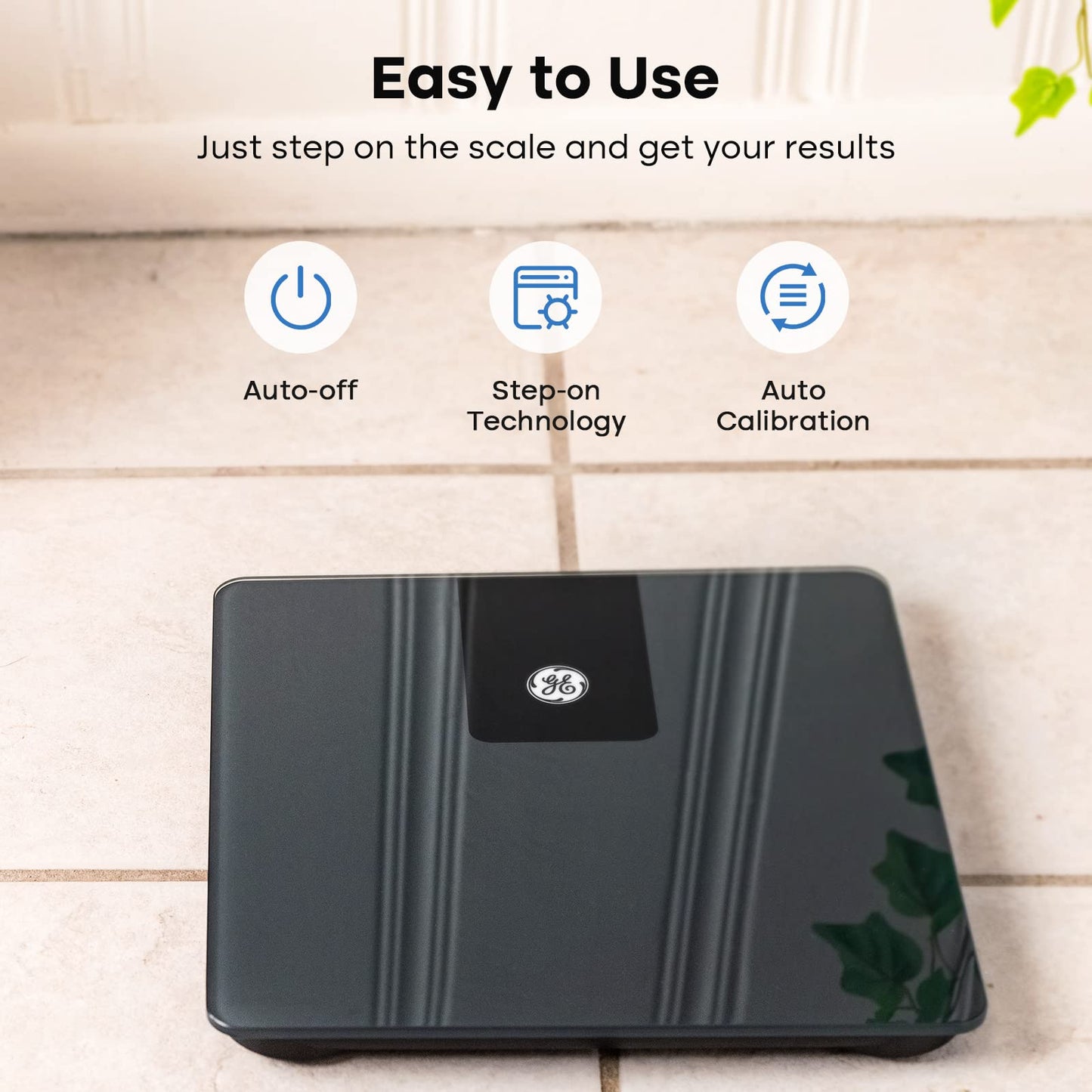 GE Bathroom Scale Body Weight: Digital BMI Weight Balance Scales FSA HSA Eligible Heavy Duty Measuring Scale for People Accurate Bluetooth Weighing Scale Electronic Weigh Scales, Black