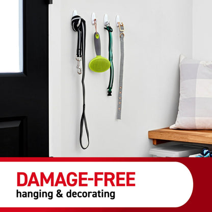 Command Variety Pack – 10 Pairs Picture Hanging Strips, 6 Wire Hooks, 8 Utility Hooks, Damage-Free Hanging (19 Items Total).