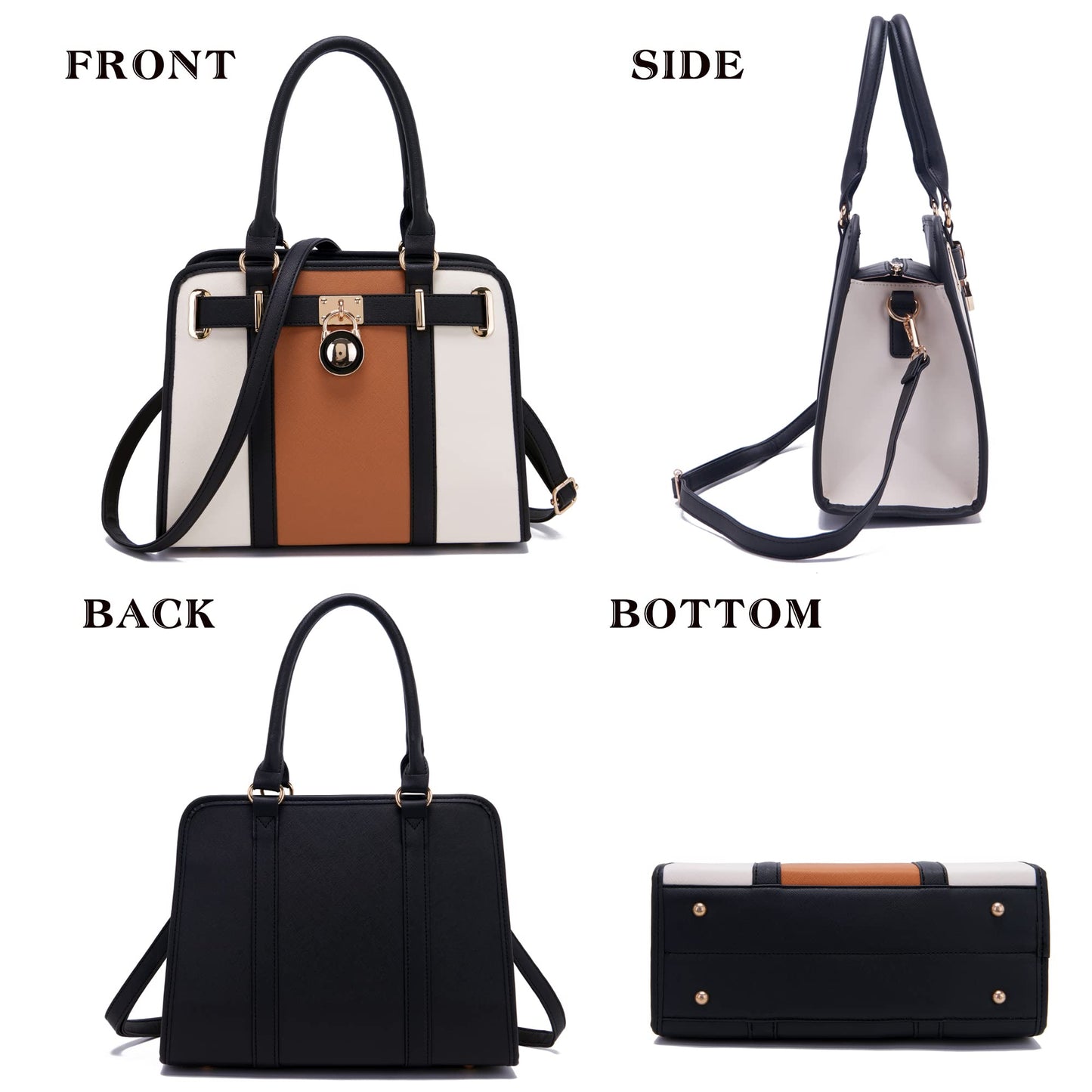 Handbags Sets For Women Shoulder Bags Top Handle Work Satchel Tote Purses Set With Matching Wallet 2pcs