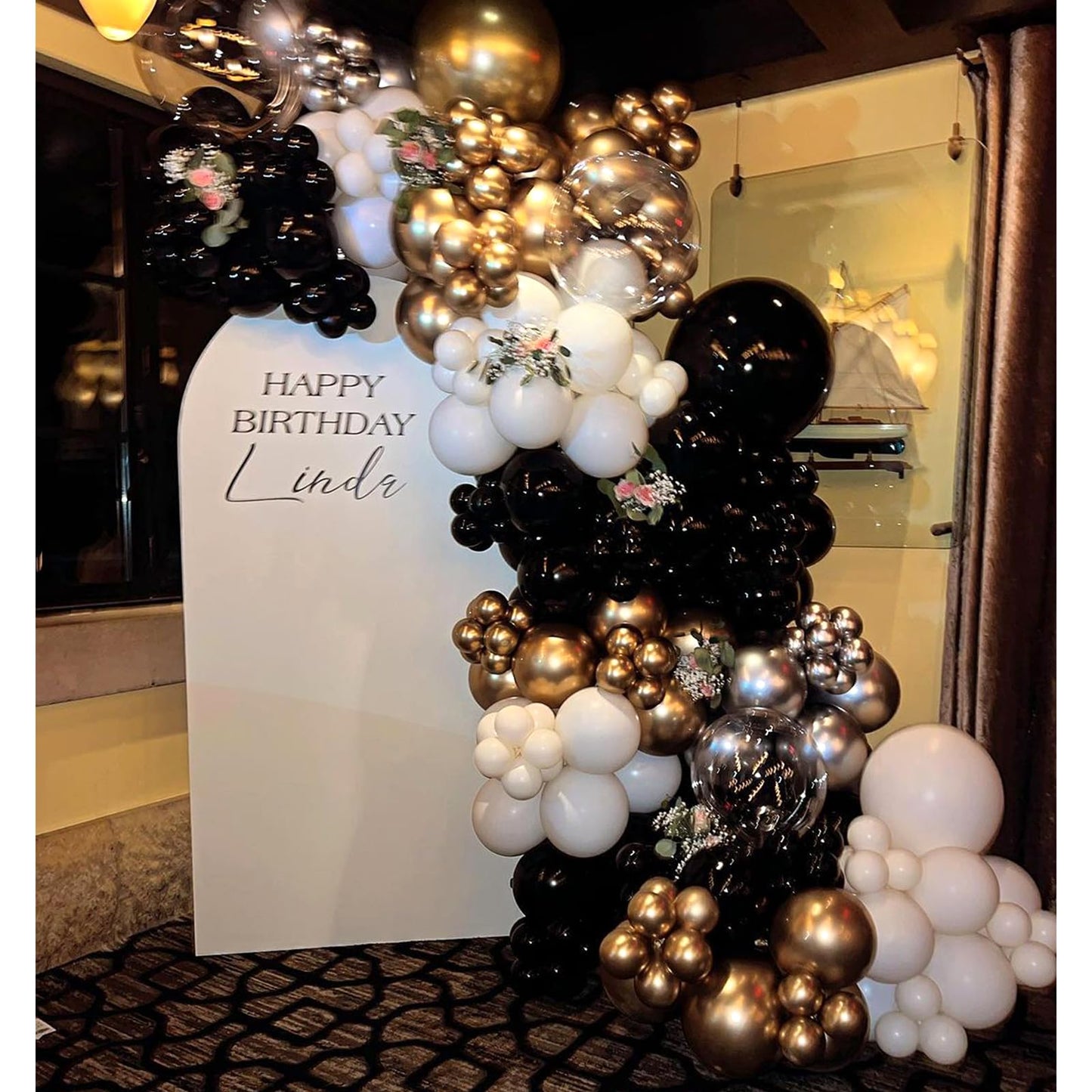 White and Gold Balloons 12 inch, 60pcs Gold and White Party Balloons with Gold Confetti Balloons for Wedding Baby Shower Birthday Bridal Shower Baptism Party Decoration