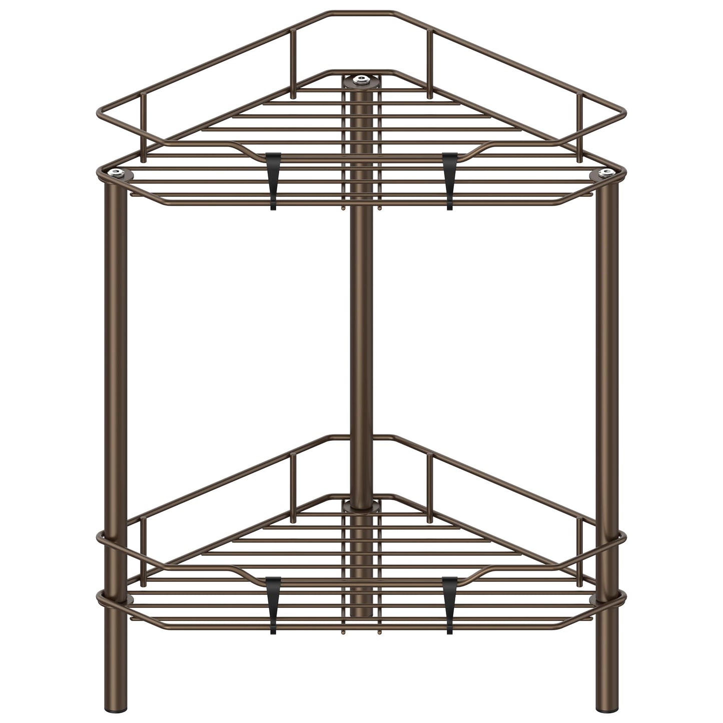 4 Tier Floor Standing Corner Shower Caddy Organizer Shelf with Hooks