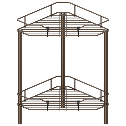 4 Tier Floor Standing Corner Shower Caddy Organizer Shelf with Hooks