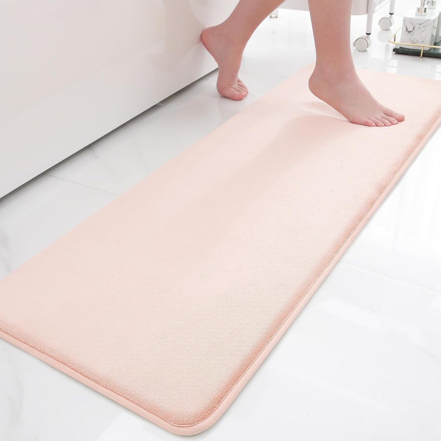 Smiry Memory Foam Bath Mat – Ultra Soft, Absorbent, Non-Slip Rug for Bathroom