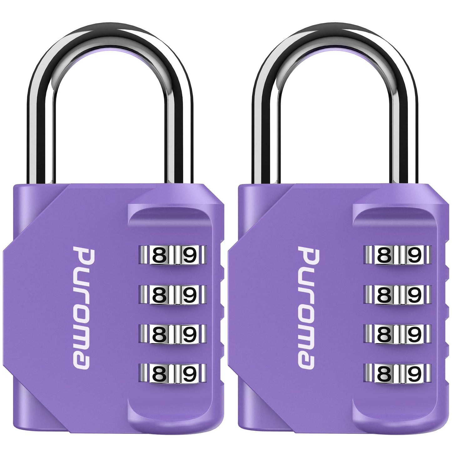 Puroma Lot de 4 cadenas à combinaison à 4 chiffres pour casier de salle de sport, casier de sport, clôture, boîte à outils, portail, étui, rangement à moraillon (vert) 