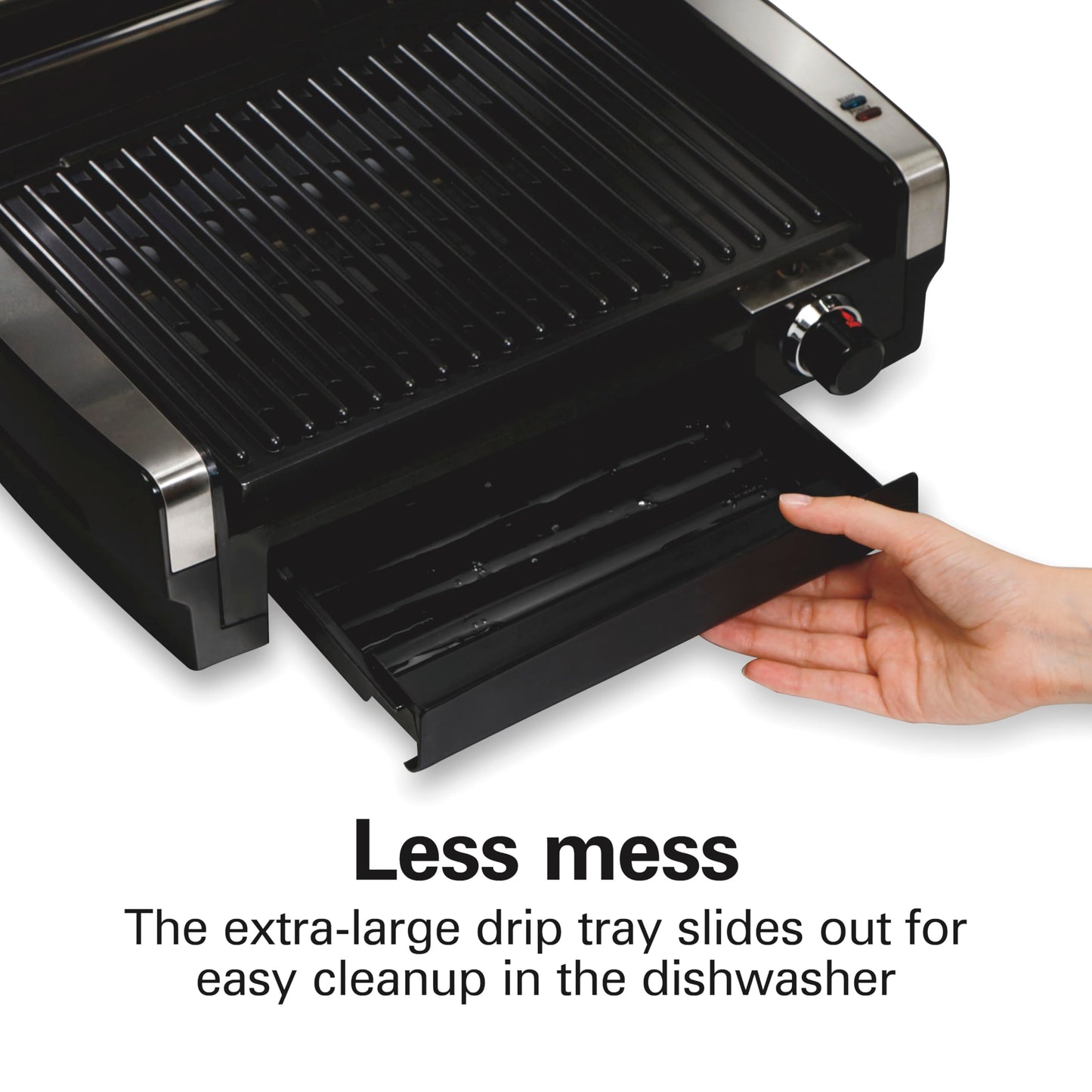 Electric Indoor Searing Grill – 118 sq. in., Viewing Window, Adjustable Temp to 450°F, Stainless Steel